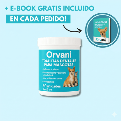 Toallitas Dentales Premium para Perros Limpia y Desinfecta
